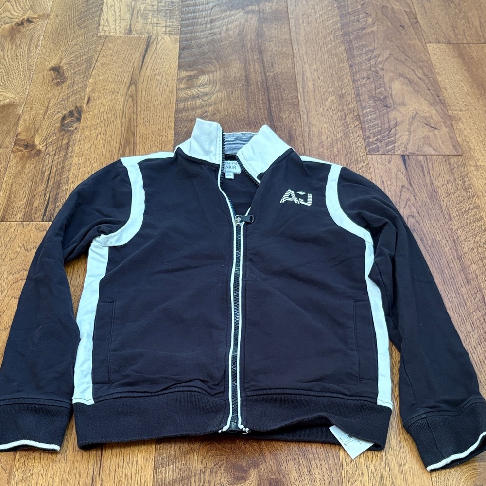 Armani Junior Boy’s Black and White Zip Up Size 10A